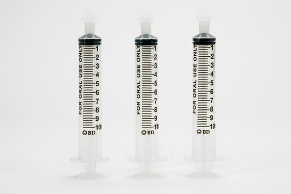Small 10cc Oral Syringes 3 piece