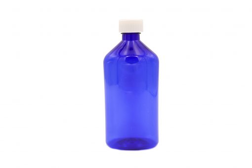Pharmacy Bottle with Child Resistant Cap – Blue 12oz